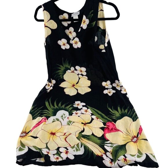Soft Surroundings Women's Dress size Small Sleeveless Tropical Hawaiin Rayon - Picture 1 of 4